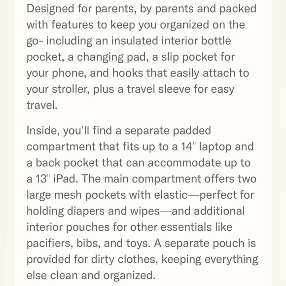 NWT STATE BAGS JORDAN DIAPER TOTE - Picture 7 of 9